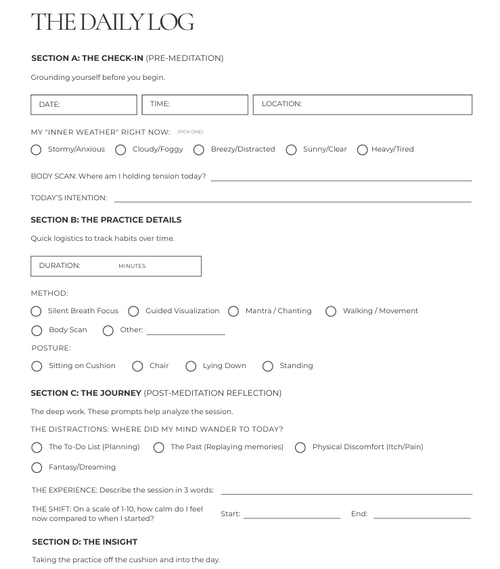 Reconnect: Meditation Journal