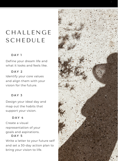 5-Day Journal for Creating Your Vision